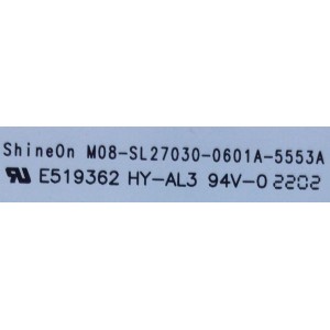 KIT DE LEDS PARA TV ( 2 PZ ) NUMERO DE PARTE NC-S-4-229-0006 / 7700-627000-D020 / SHINEON M08-SL27030-0601A-5553A / QYZ8B5